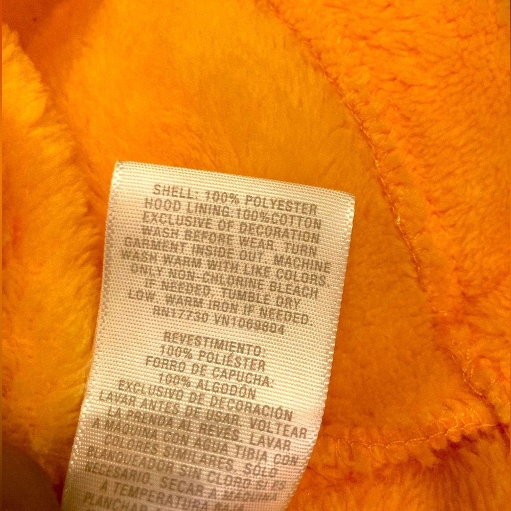 Cloud Island Fox Plush Hooded Robe 6-9 mos - Orange - NWT - Picture 2 of 4